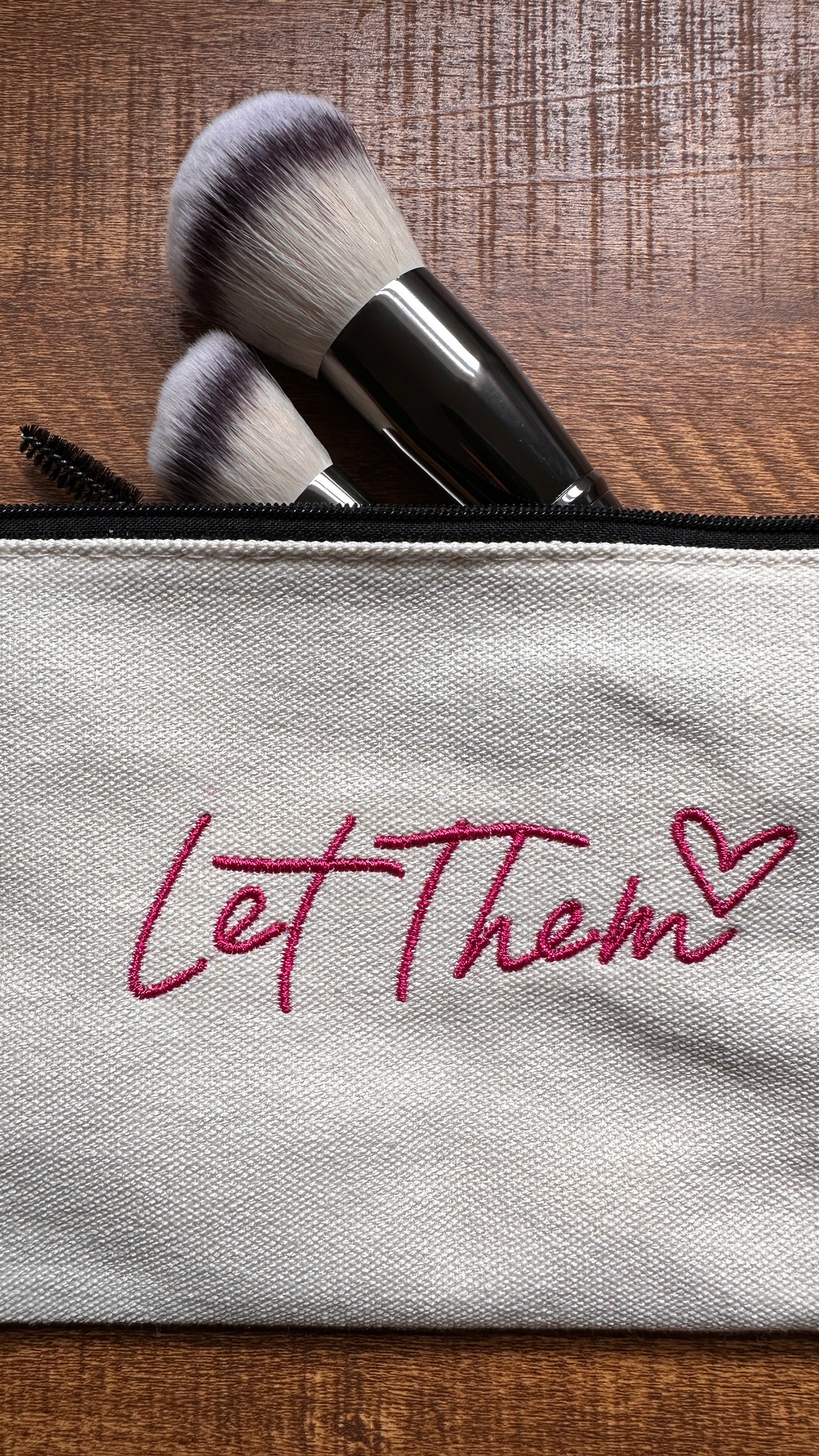 Let Them Canvas Pouch