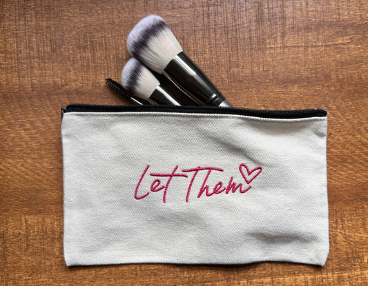 Let Them Canvas Pouch