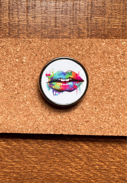 Colourful Lips Pin